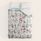 Animal kids ABC alphabet  Duvet Cover Gallery Image 6