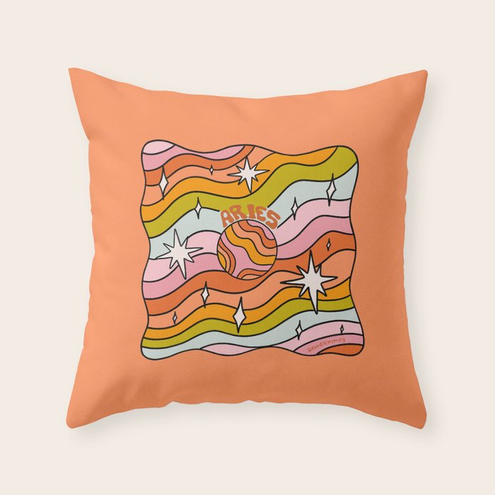 Aries Planet Throw Pillow Gallery Image 6
