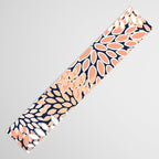 Floral Prints, Navy, Coral, Peach and Gray, Abstract Art, Coloured Prints Table Runner Gallery Image 3