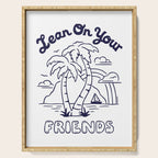 LEAN ON YOUR FRIENDS (NAVY/WHITE) Serving Tray Gallery Image 1