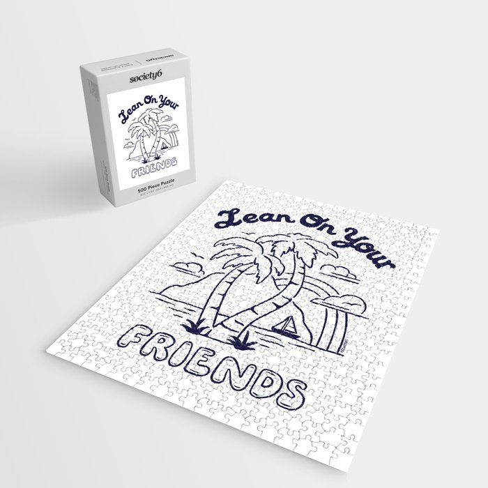 LEAN ON YOUR FRIENDS (NAVY/WHITE) Jigsaw Puzzle Gallery Image 2