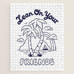 LEAN ON YOUR FRIENDS (NAVY/WHITE) Jigsaw Puzzle Gallery Image 1