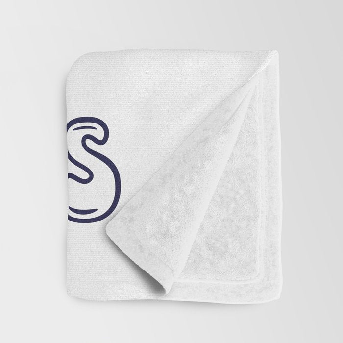 LEAN ON YOUR FRIENDS (NAVY/WHITE) Throw Blanket Gallery Image 3