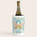 Butterfly Symmetry - Teal Palette Wine Chiller Gallery Image 1
