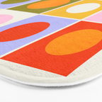 Colourplay & Concentric Circles: Mid Century Edition Bath Mat Gallery Image 3