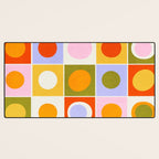 Colourplay & Concentric Circles: Mid Century Edition Desk Mat Gallery Image 3