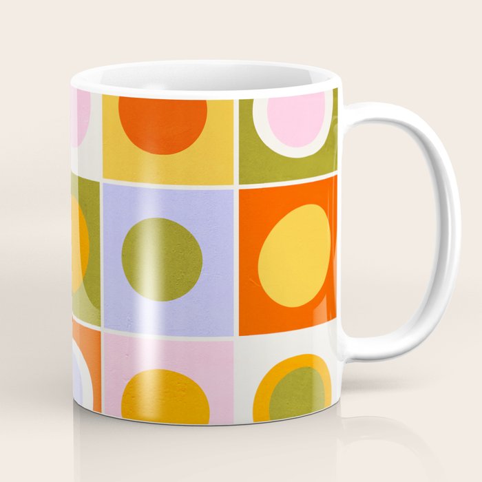 Colourplay & Concentric Circles: Mid Century Edition Coffee Mug Gallery Image 1