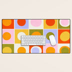 Colourplay & Concentric Circles: Mid Century Edition Desk Mat Gallery Image 1