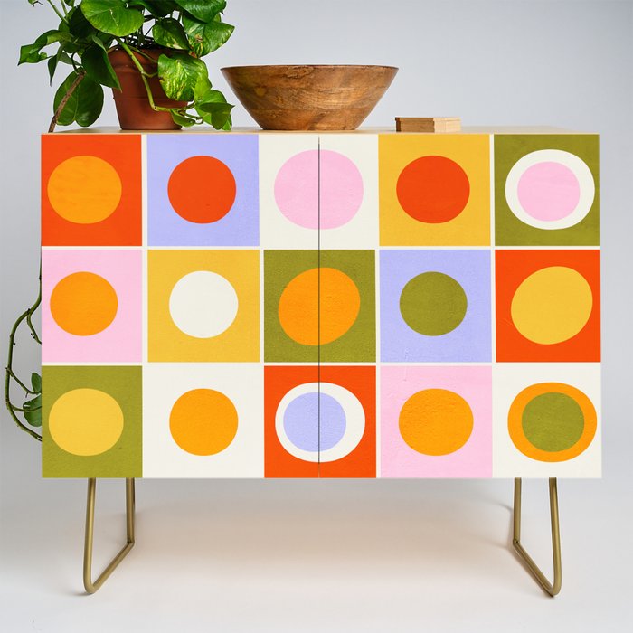Colourplay & Concentric Circles: Mid Century Edition Credenza Gallery Image 1