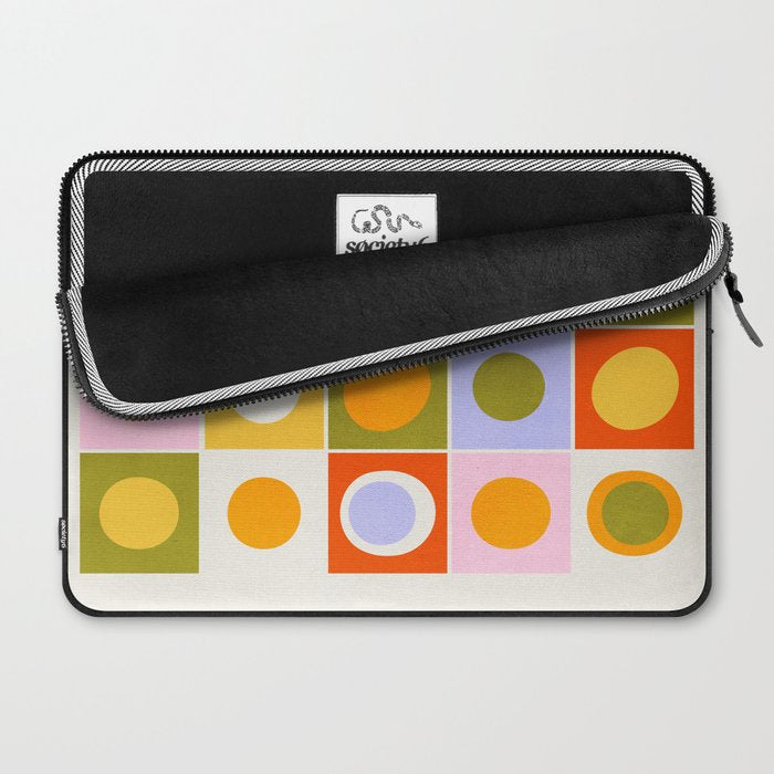 Colourplay & Concentric Circles: Mid Century Edition Laptop Sleeve Gallery Image 2