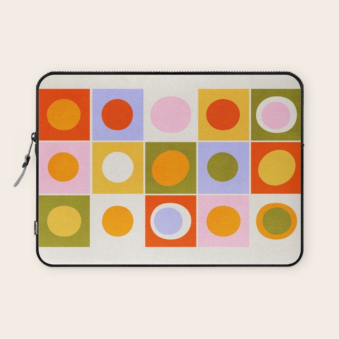 Colourplay & Concentric Circles: Mid Century Edition Laptop Sleeve Gallery Image 1