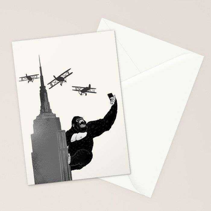 Selfie King Kong Stationery Card Gallery Image 2