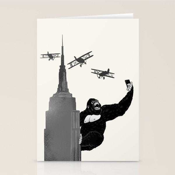 Selfie King Kong Stationery Card Gallery Image 2