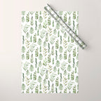 Watercolor leaves Wrapping Paper Gallery Image 1