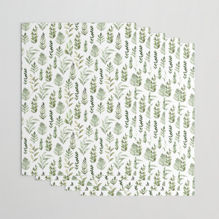 Watercolor leaves Wrapping Paper Gallery Image 3