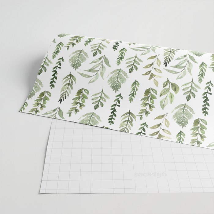 Watercolor leaves Wrapping Paper Gallery Image 2