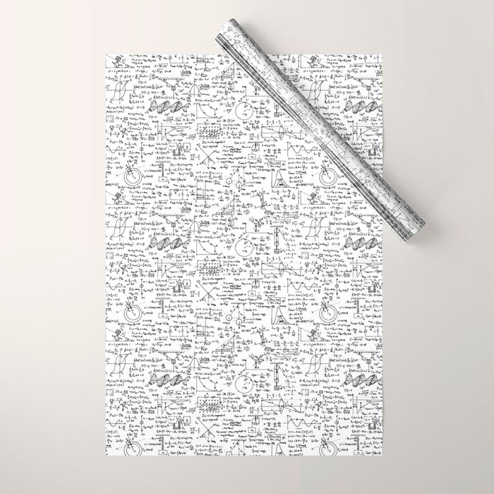 Physics Equations on Whiteboard Wrapping Paper Gallery Image 1