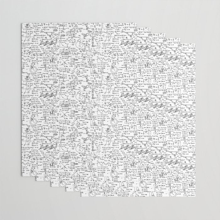 Physics Equations on Whiteboard Wrapping Paper Gallery Image 3