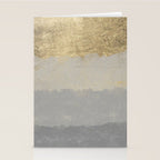 Geometrical ombre glacier gray gold watercolor Stationery Card Gallery Image 2