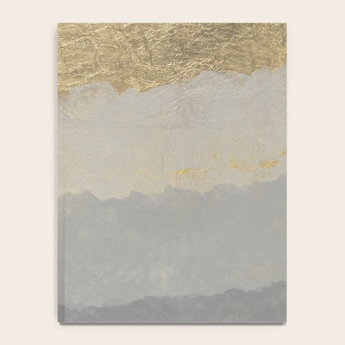 Geometrical ombre glacier gray gold watercolor Notebook Gallery Image 4