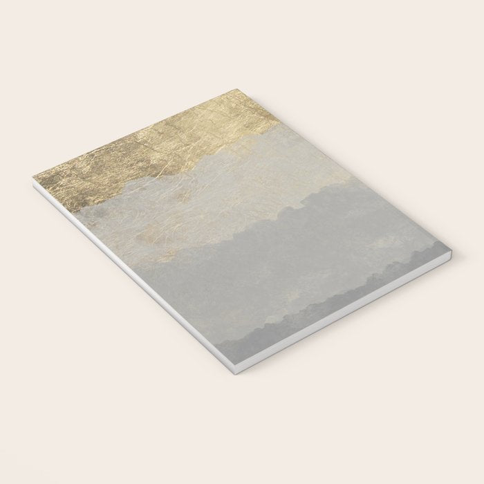 Geometrical ombre glacier gray gold watercolor Notebook Gallery Image 3