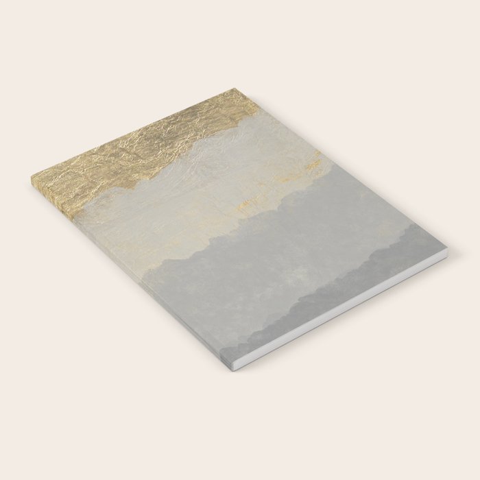 Geometrical ombre glacier gray gold watercolor Notebook Gallery Image 2