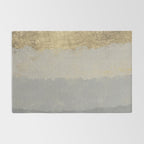 Geometrical ombre glacier gray gold watercolor Rug Gallery Image 2