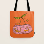 Pink Pumpkin Cherries Tote Bag Gallery Image 1