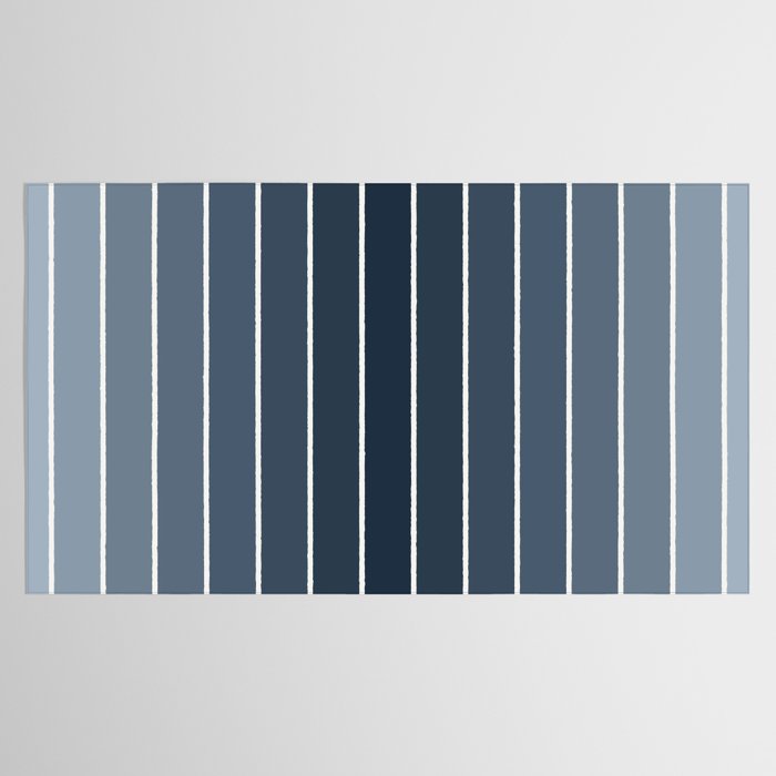 Gradient Arch II Natural Blue Mid Century Modern Rainbow Tablecloth Gallery Image 2