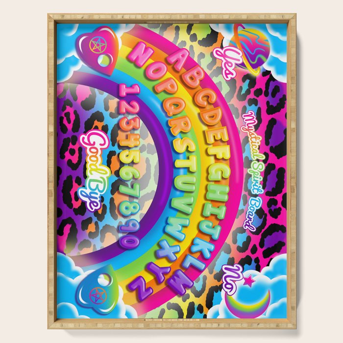 1997 Neon Rainbow Spirit Board Serving Tray Gallery Image 1