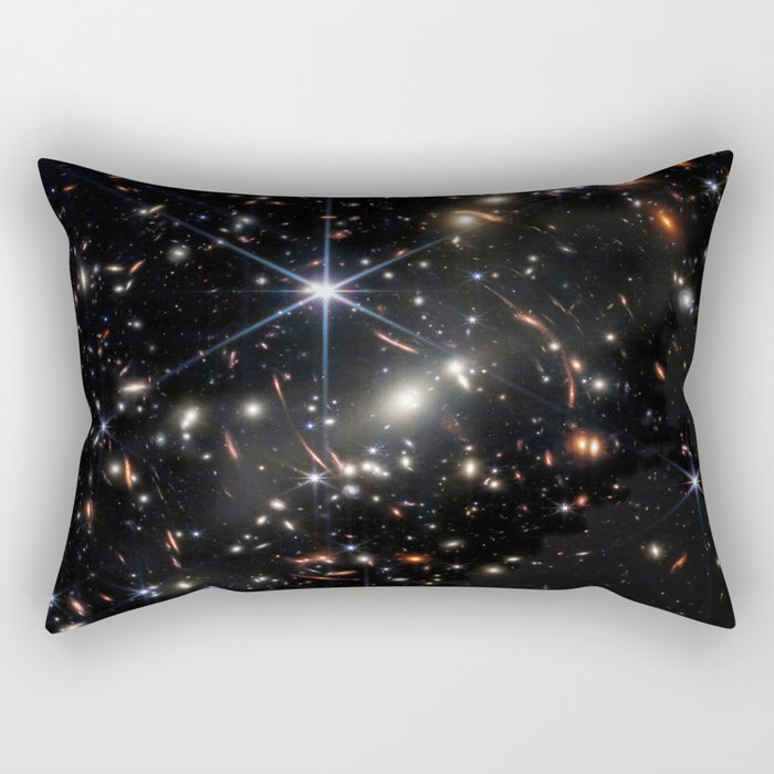 James Webb's First Deep Field (James Webb/JWST) â space poster Rectangular Pillow Gallery Image 1