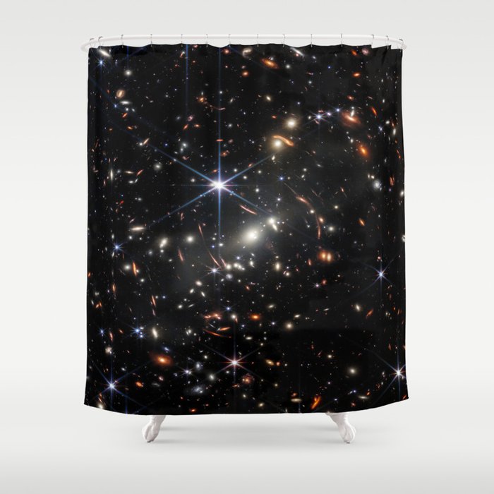 James Webb's First Deep Field (James Webb/JWST) â space poster Shower Curtain Gallery Image 1