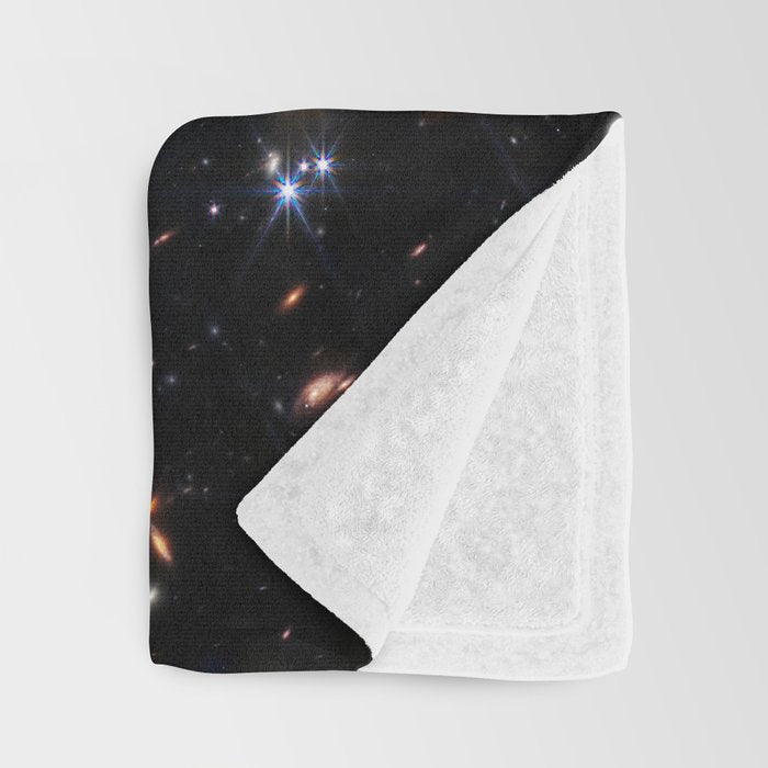 James Webb's First Deep Field (James Webb/JWST) â space poster Throw Blanket Gallery Image 3