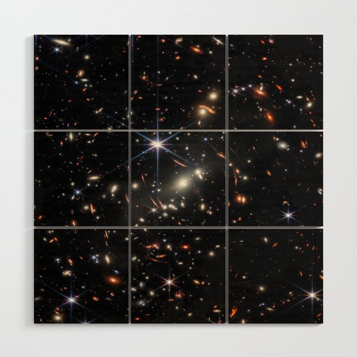 James Webb's First Deep Field (James Webb/JWST) â space poster Wood Wall Art Gallery Image 1