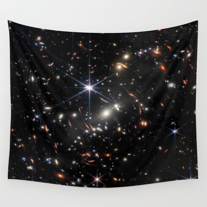James Webb's First Deep Field (James Webb/JWST) â space poster Wall Tapestry Gallery Image 4