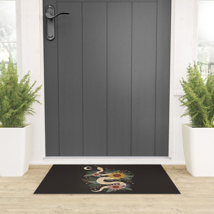 Year of the Snake - Black Welcome Mat Gallery Image 3