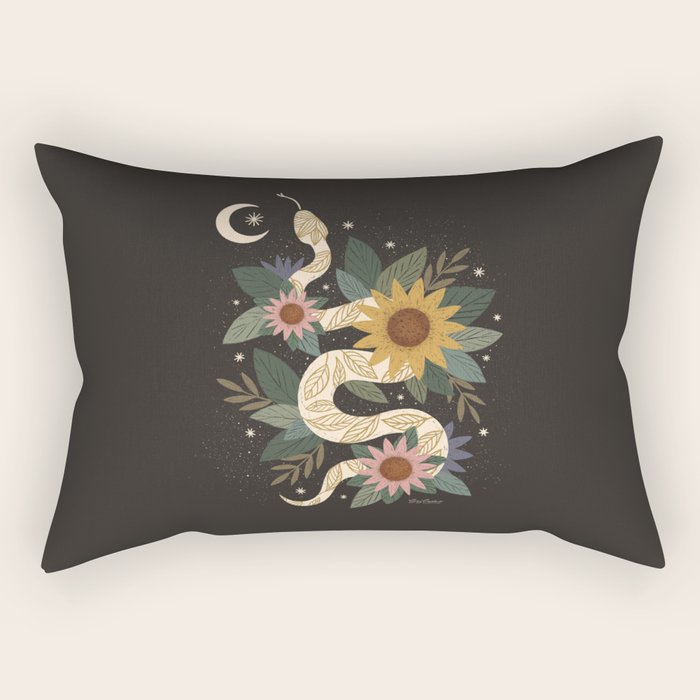 Year of the Snake - Black Rectangular Pillow Gallery Image 1