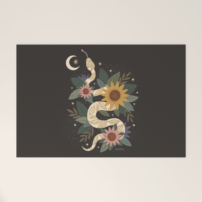 Year of the Snake - Black Welcome Mat Gallery Image 1