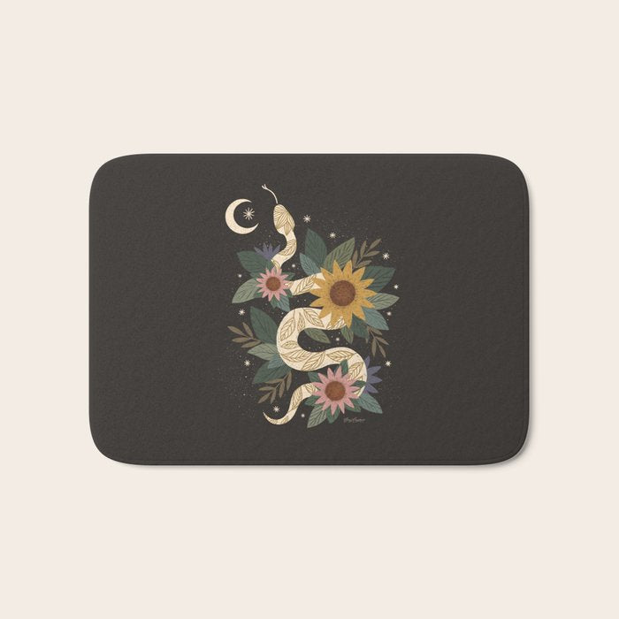 Year of the Snake - Black Bath Mat Gallery Image 1