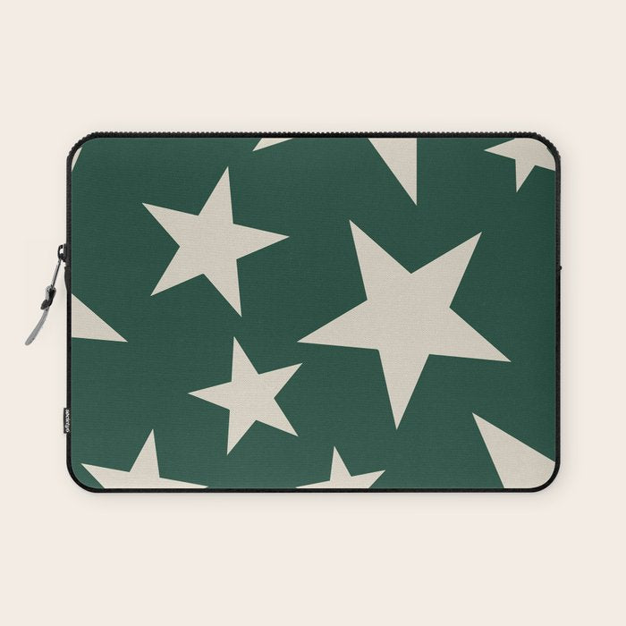 Big Ol Stars Old Money Green Laptop Sleeve Gallery Image 1