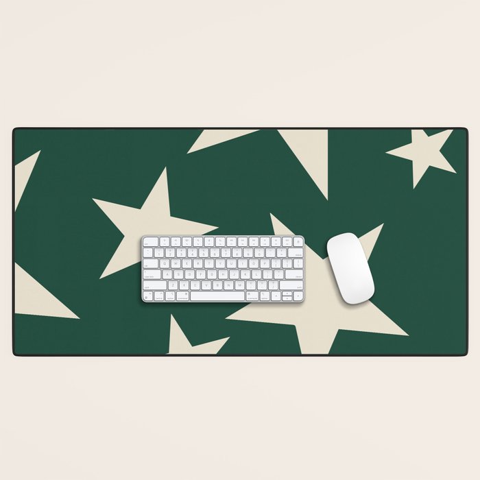 Big Ol Stars Old Money Green Desk Mat Gallery Image 1