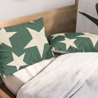 Big Ol Stars Old Money Green Pillow Sham Gallery Image 2