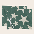Big Ol Stars Old Money Green Placemat Gallery Image 1