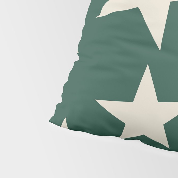 Big Ol Stars Old Money Green Pillow Sham Gallery Image 4