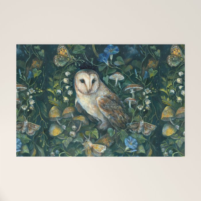 Barn Owl Forest Welcome Mat Gallery Image 1