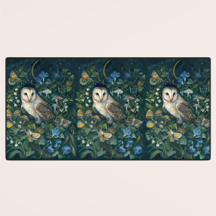 Barn Owl Forest Desk Mat Gallery Image 3