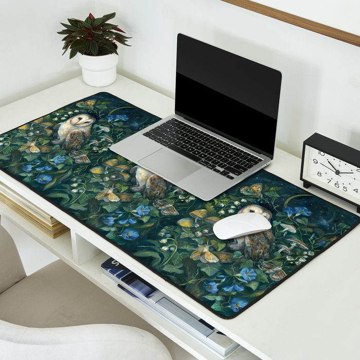 Barn Owl Forest Desk Mat Gallery Image 2