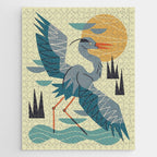 Stretching Heron Jigsaw Puzzle Gallery Image 1