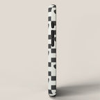 Black and white love heart checkered pattern iPhone Case Gallery Image 2