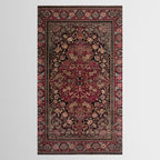 Antique Persian Isfahan Plum Burgundy Spice Carpet Tablecloth Gallery Image 2